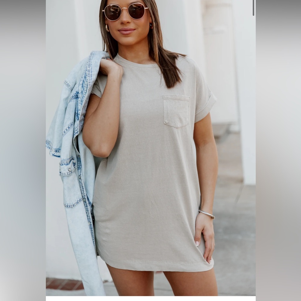 NWT tan tshirt dress